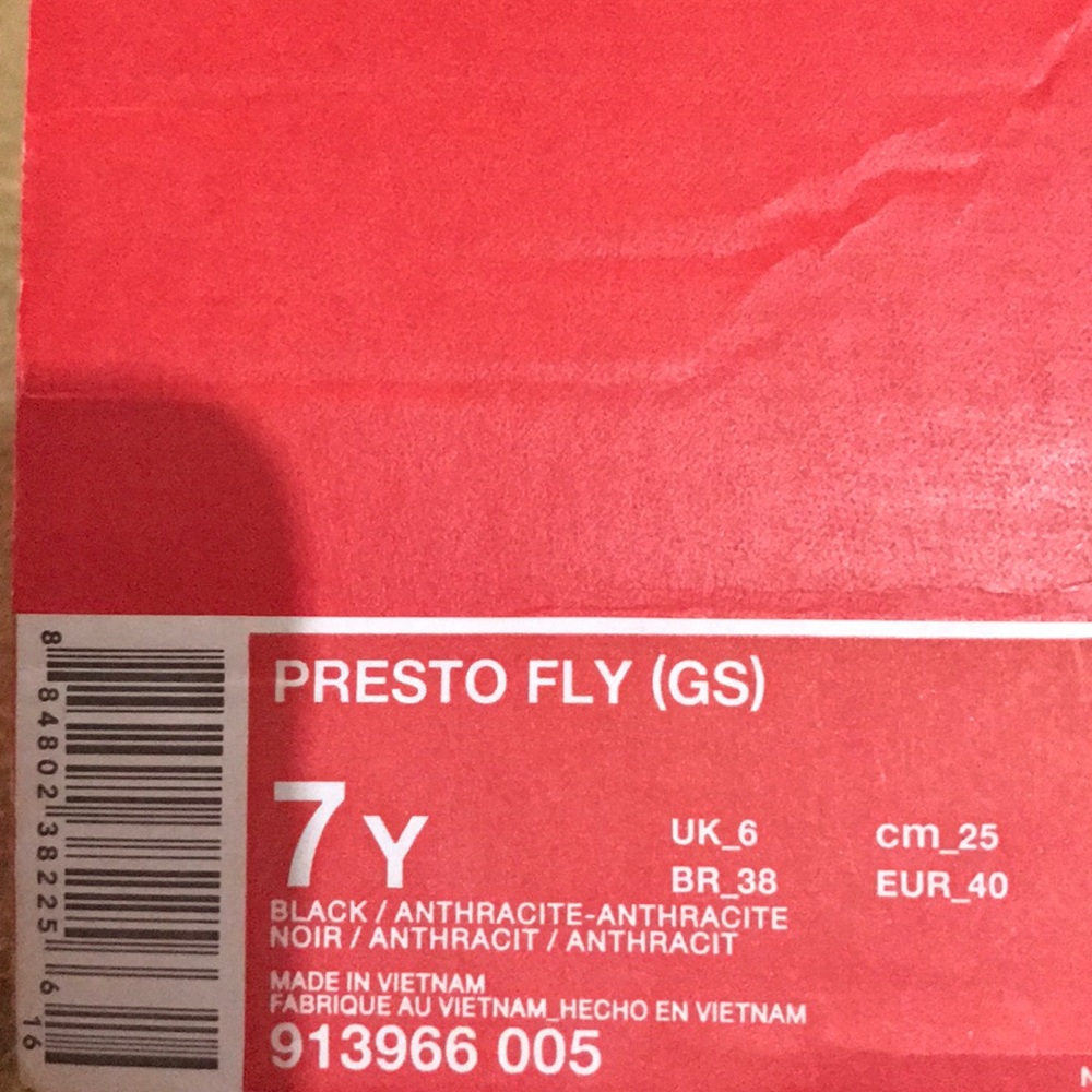 NWT Nike Air Presto Fly Black W AUTHENTIC - Picture 7 of 7